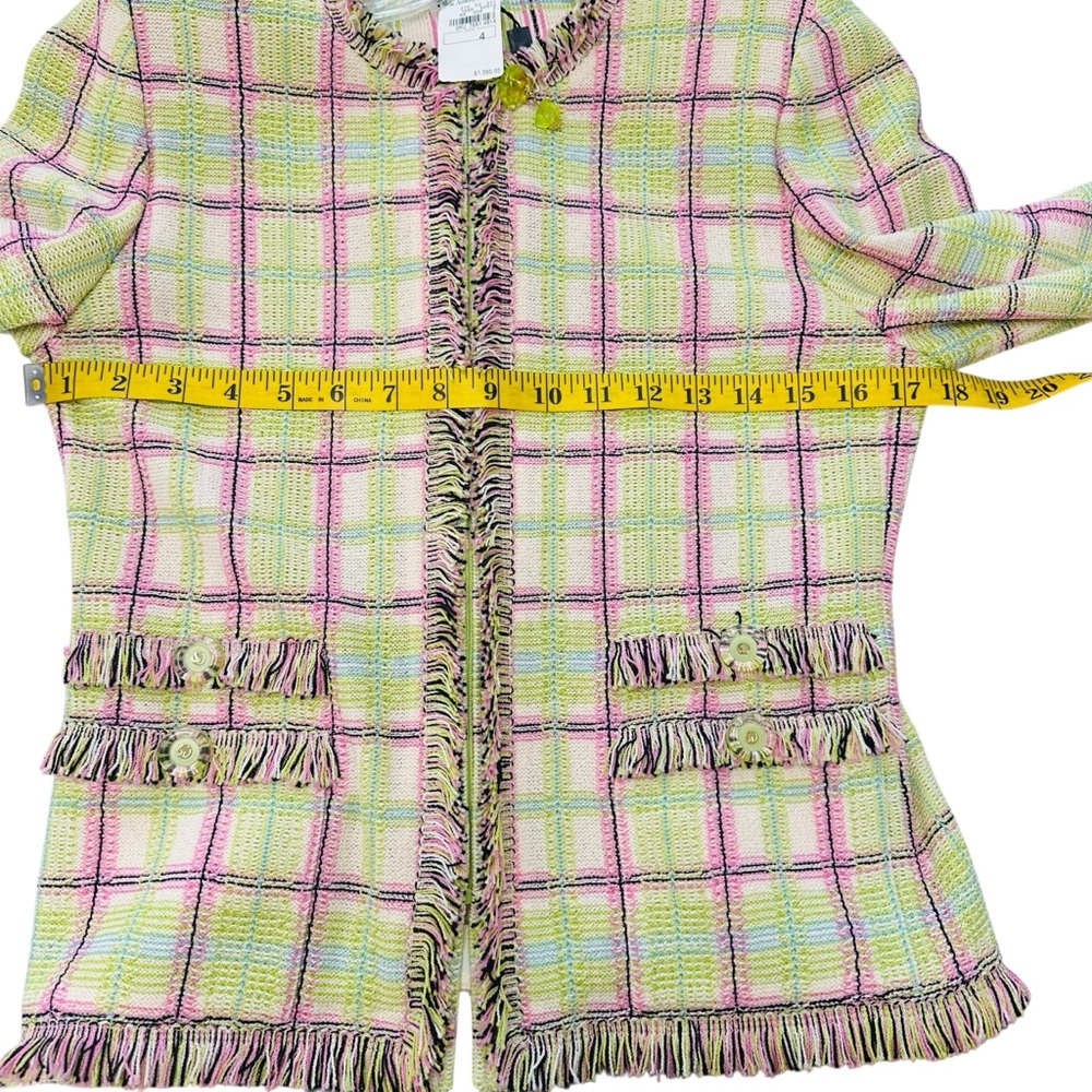 St. John Collection NWT multicolored jacket with fringe Sz 4 - Picture 15 of 16